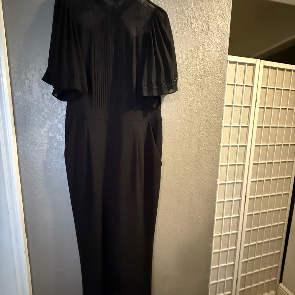 Express Black Lace Detail Jumpsuit